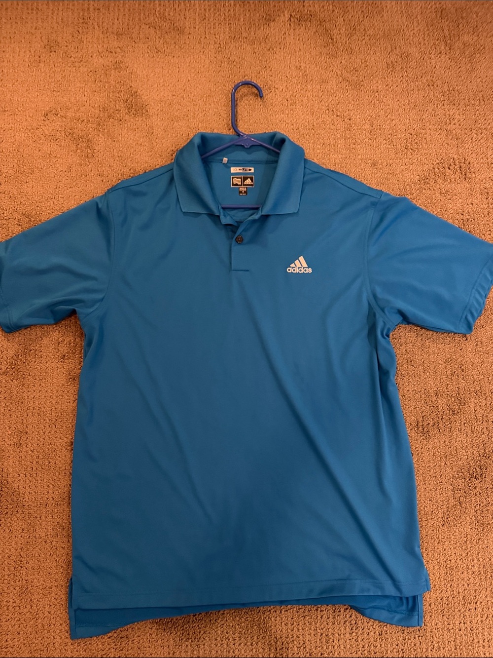 adidas Men's Bright Blue Performance Polo